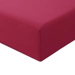 RUIKASI Drap Housse 140x190 Rouge - Drap Housse 140 x 190 Bonnet 30cm Matelas en Microfibre 2 Personnes, Très Doux et Respirant avec Élastique Tout Autour