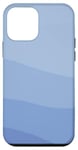 Coque pour iPhone 12 mini Uni Monochromatique Bleu clair Motif vagues