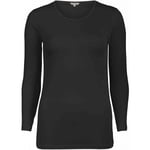 Silk Jersey T-shirt lång ärm Black, Lady Avenue