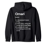 Omari Name Definition Funny Dictionary Zip Hoodie