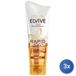 3x L’Oréal Paris Elvive Rapid Reviver Huile Extraordinaire, 180 ML