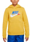 Nike Sweat à Capuche FD1197 Shirt, Jaune Vif, 8-9 Ans Mixte Enfant