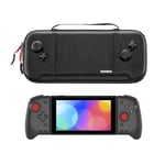 tomtoc Étui de Transport pour Nintendo Switch Manette Hori Split Pad Pro, Étui de Protection avec Poignée pour 30 Cartes de Jeu, Noir