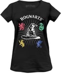 Harry Potter WOHAPOMTS330 T-Shirt, Noir, M Femme