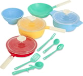 Casdon Pan Set, Toy Pan Set For Children Aged 3+, Pastel Colours Pans And Utens