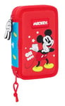 Safta Mickey Mouse Fantastic - Trousse Scolaire pour Enfant, avec 28 Outils Inclus, Pratique et Polyvalente, qualité et résistance, 12,5 x 4 x 19,5 cm, Bleu/Rouge, Bleu/Rouge, Estándar, Décontracté