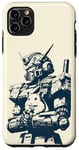 Coque pour iPhone 11 Pro Max Vintage Anime Hamster Love Mecha avec Hamster Friend Manga