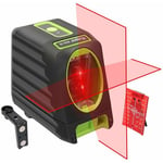 BOX-1R Niveau Laser Croix Rouge, Ligne Laser Auto-nivellement avec Mode Pulsé Extérieur, Commutable Laser Ligne H130°/ V150°Angle de couverture,