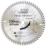 TCT 150mm Lame de scie circulaire 10mm alésage 60dents,Rapide Coupe fine Coupe transversale Encadrement Bois Contreplaqué MDF Placage plastique Bois d'oeuvre Stratifié.[W692]