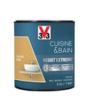 V33 Peinture multi-supports monocouche Cuisine & Bain Resist'Extrême® Satin, Curcuma, 0,5L