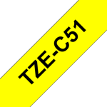 BROTHER TZC51 24 BLACK ON NEON YELLOW (TZEC51)