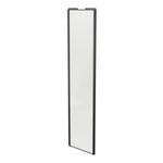 Porte de placard coulissante blanc profil noir brillant GoodHome Arius H. 248,5 x L. 62.2 cm + amortisseurs