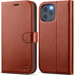 OCASE iPhone 12 Pro Max Case, PU Leather iPhone 12 Pro Max 5G Wallet Case [TPU Inner Shell][RFID Blocking][Kickstand][Card Holder] Flip Phone Cover Compatible For the 6.7 Inch iPhone 12 Pro Max-Brown