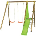 Balançoire en bois 2,30 m Topwood DANI - 4 enfants