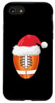 iPhone SE (2020) / 7 / 8 Christmas Football Ball Funny Santa Hat Xmas Sport Men Boys Case