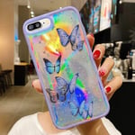 iPhone 7:lle iPhone 8 iPhone SE 2020 Suojakuori Söpöt Tytöt Naiset Irisoiva Butterfly Design Laser Bling Glitter Stars Pehmeä TPU Puskurin suoja