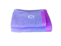 zer0bed Set de Serviettes de Bain, Serviettes de Bain, Visage et Bidet, Serviette de Sport, Piscine ou Salle de Sport, Couleur Unie avec Bord contrasté, 100% Coton, Lot de 2 pièces, Lilas