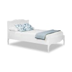 White 5ft Bed King Size French Bed Frame. Wooden Bed Headboard Romance TrueWhite