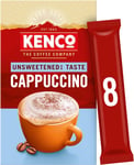 Kenco Unsweetened Cappuccino Instant Coffee, 40 Sachets Pack, Rich 8x11.1g, Idea