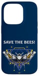 iPhone 14 Pro Save the Bees Steampunk Cyberpunk Cyborg Bee Robot Case