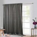 StangH Rideau de séparation de pièce d'intimité – Rideaux extra longs en velours gris pour salon/salle de théâtre – Isolation thermique – Rideaux de porte coulissante – Gris 254 x 304 cm (l x L), 1 panneau