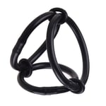 Cock & Ball Ring Set Triple Tri - Black