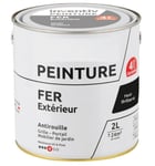 PEINTURE ANTIROUILLE NOIR BRILLANT 2L SPECIAL FER METAL METAUX FERREUX