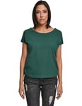 Urban Classics Women's Ladies Yarn Dyed Baby Stripe Tee T-Shirt, Multicolour (Dark-Green/Black 02055), X-Small