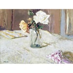 Vuillard Roses Glass Vase Flowers Still Life Painting Large Wall Art Print Canvas Premium Mural