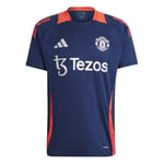 Manchester United Tränings T-Shirt Tiro 24 - Navy/Röd - adidas, storlek Large