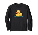 Cute Yellow Rubber Ducky Little Bath Toy Duck Long Sleeve T-Shirt