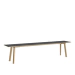 HAY - CPH Deux 215 2.0 Bench Untreated Beech Frame W200 X D35 X H45 Stone Grey Top Lacquered Beech Edge - Penkit - Ronan & Erwan Bouroullec - Harmaa - Puu