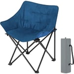 WOLTU Chaise Camping, Tissu en Daim Synthétique et Oxford, Fauteuil Pliant, Chaise de Pêche, Chaise Pliante Légère, Portable, avec Sac de Transport,