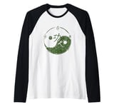 Yin And Yang - Symbol / Chinese "Kung Fu" / 5 Elements RETRO Raglan Baseball Tee