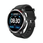 Montre Connectée Cuir 1.3' Ecg Tensiomètre Ip67 Bluetooth Noir Yonis