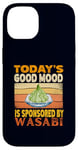 Coque pour iPhone 14 Today's Good Mood est sponsorisé par un amateur de cuisine japonais Wasabi