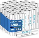 Piles AAA alcalines, Lot de 48 - Pile AAA 1,5V LR03 - Petite Pile Anti-Fuite, Anti-Corrosion Idéale pour Un Usage Quotidien