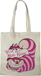 DISNEY TOTE BAG CHESHIRE CAT», REFERENCE : BWDALWOBB002, ECRU, 38 X 40 CM