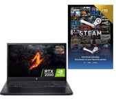 Acer Nitro V15 15.6" Gaming Laptop & £10 Steam Wallet Card Bundle - AMD Ryzen™ 5, RTX 2050, 512 GB SSD, Black