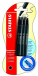 Stabilo Easy Original Black Ink Pen Refills -  0.5mm - Pack of 6