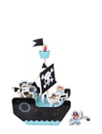 Pirate Ship With 11 Figures Toys Toy Cars & Vehicles Toy Vehicles Boats Multi/patterned Magni Toys