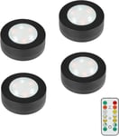 Led Cuisine Sous Meuble, 4Pcs Under Cabinet Lights Eclairage Led Cuisine Sous Fonctionnement À Piles Avec Télécommandes Pour Pour Armoire, Escaliers, Placard, Cuisine