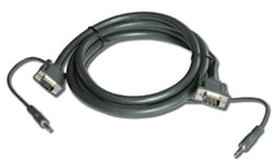 KRAMER C-GMA/GMA-50 MOLDED 15-PIN HD + AUDIO (MALE - MALE) CABLE (50') 15.2M (92-2202050)