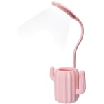 Groofoo - Lampe de Bureau Enfant, Lampe de Bureau led Tactile Dimmable Lampe Chevet Lecture Chargeable Desk Lamp Sans Fil Porte Stylo (Rose)