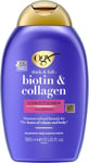 OGX Biotin and Collagen Volumising Hair Conditioner, Thick and Full, with B7 and