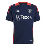 Manchester United Tränings T-Shirt Tiro 24 - Navy/Röd Barn - adidas, storlek 152 cm