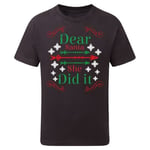 Dunken Dear santa she did it T-shirt barn (158/164)