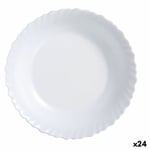 Luminarc Feston mattallrik i vit glas (25 cm) (24 enheter)