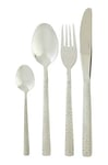 Premier Housewares Cutlery Set 16 Piece Stainless Steel Cutlery Set With Knives And Forks Set Silver Patterned Spoons Cutlery