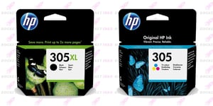 Genuine HP 305XL Black & 305 Colour Ink Cartridge For HP DeskJet 2722 Printer